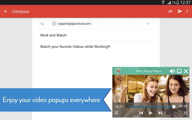 Video Popup Player android App screenshot 2